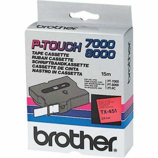 Brother páska černá na červené, 24mm/15m, TX-451