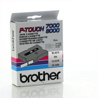 Brother páska černá na čiré, 24mm/15m, TX-151