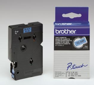 Brother páska černá na modré, 9mm/7,7m, TC-591