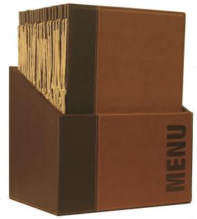 Box s jídelními lístky TRENDY, hnědá (20 ks)