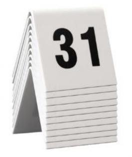 Rozlišovací tabulky s čísly 31 až 40 (celkem 10 ks)