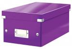 Krabice Leitz Click &amp; Store - na DVD / fialová