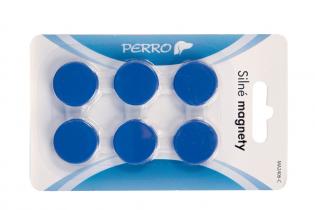 Magnety Perro silné - průměr 24 mm / modré / 6 ks