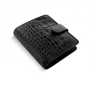 Filofax Classic Croc A7 kapesní týdenní černá