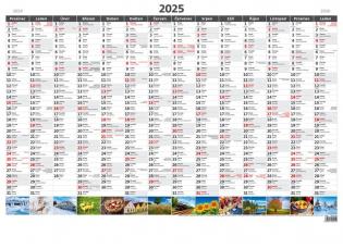Plánovací roční nástěnná mapa - obrázková / N220