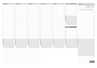 Plánovací týdenní stolní mapa - OS090 / A3